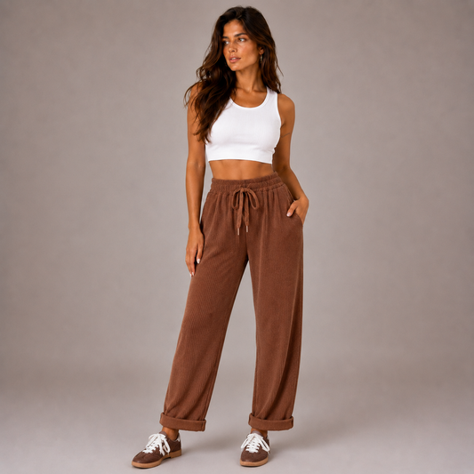 Aitana – Pantalón de Pana con Cintura Ajustable