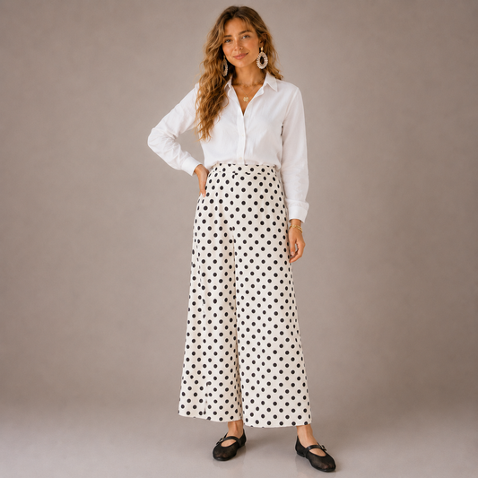 Braylyn – Falda Maxi de Lunares Elegante