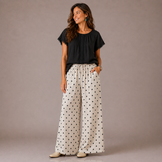 Inés – Pantalón de pierna ancha