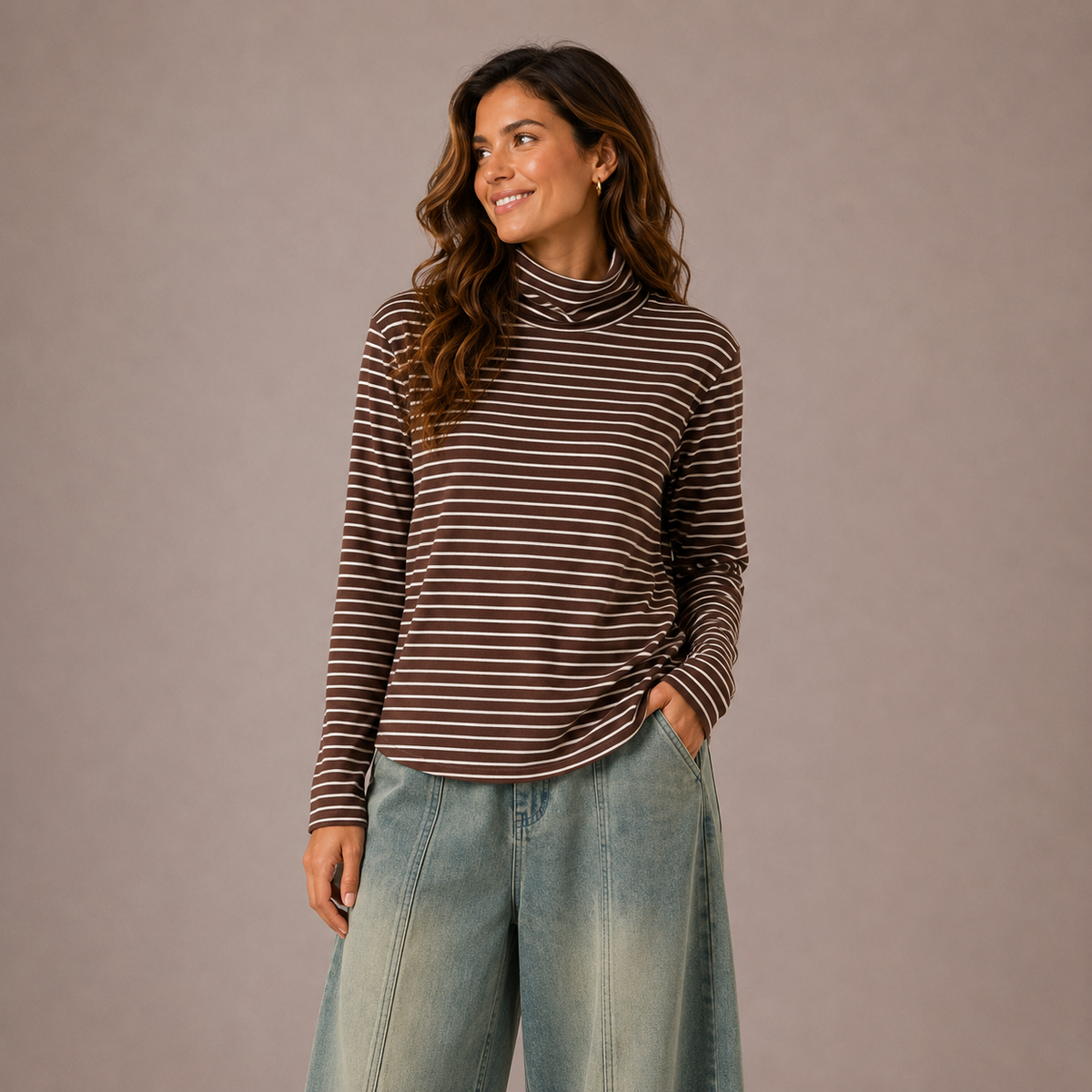Laura – Camiseta de cuello alto
