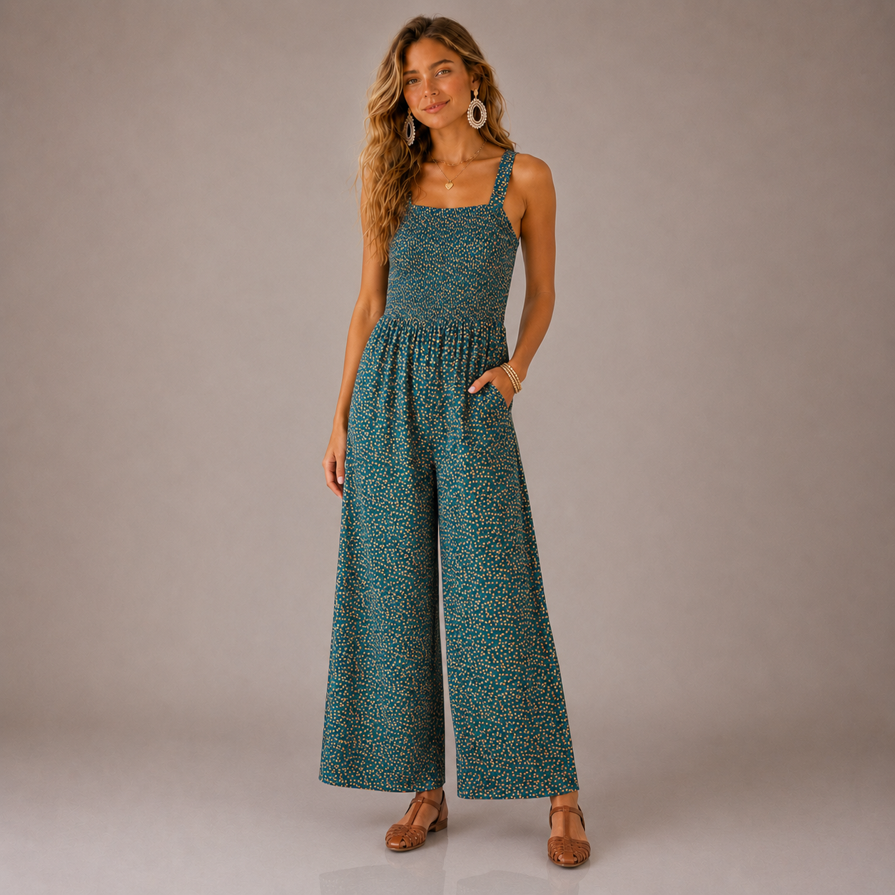 Lucía - Vestido Floral Largo Corte Imperio Elegante