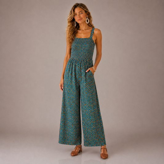 Lucía - Vestido Floral Largo Corte Imperio Elegante