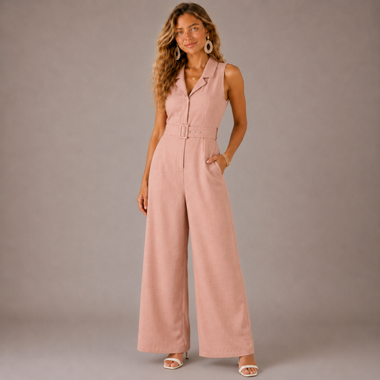 Isabel - Vestido Largo Elegante Rosa Empolvado