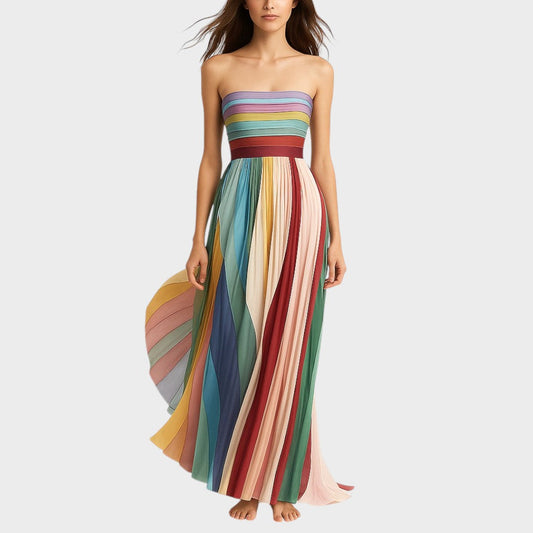 Prisma – Vestido Maxi Multicolor Fluido