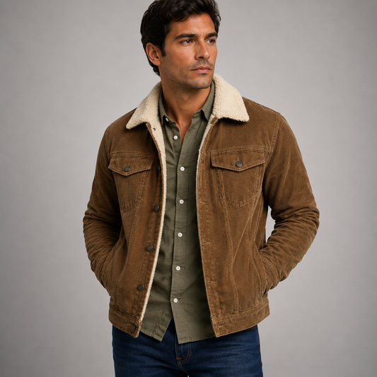 Tiago – Chaqueta de pana vintage minimalista
