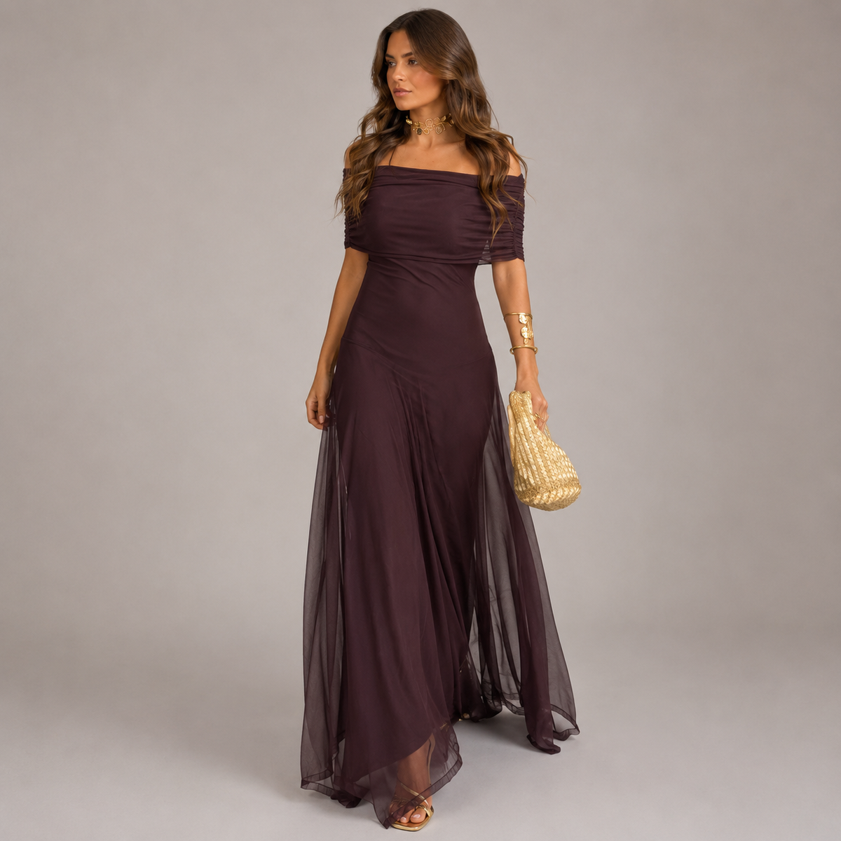 Aurora Ébano – Vestido Largo Elegante