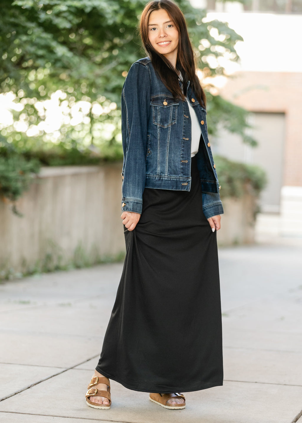 Clarise – Falda Maxi de Punto Premium