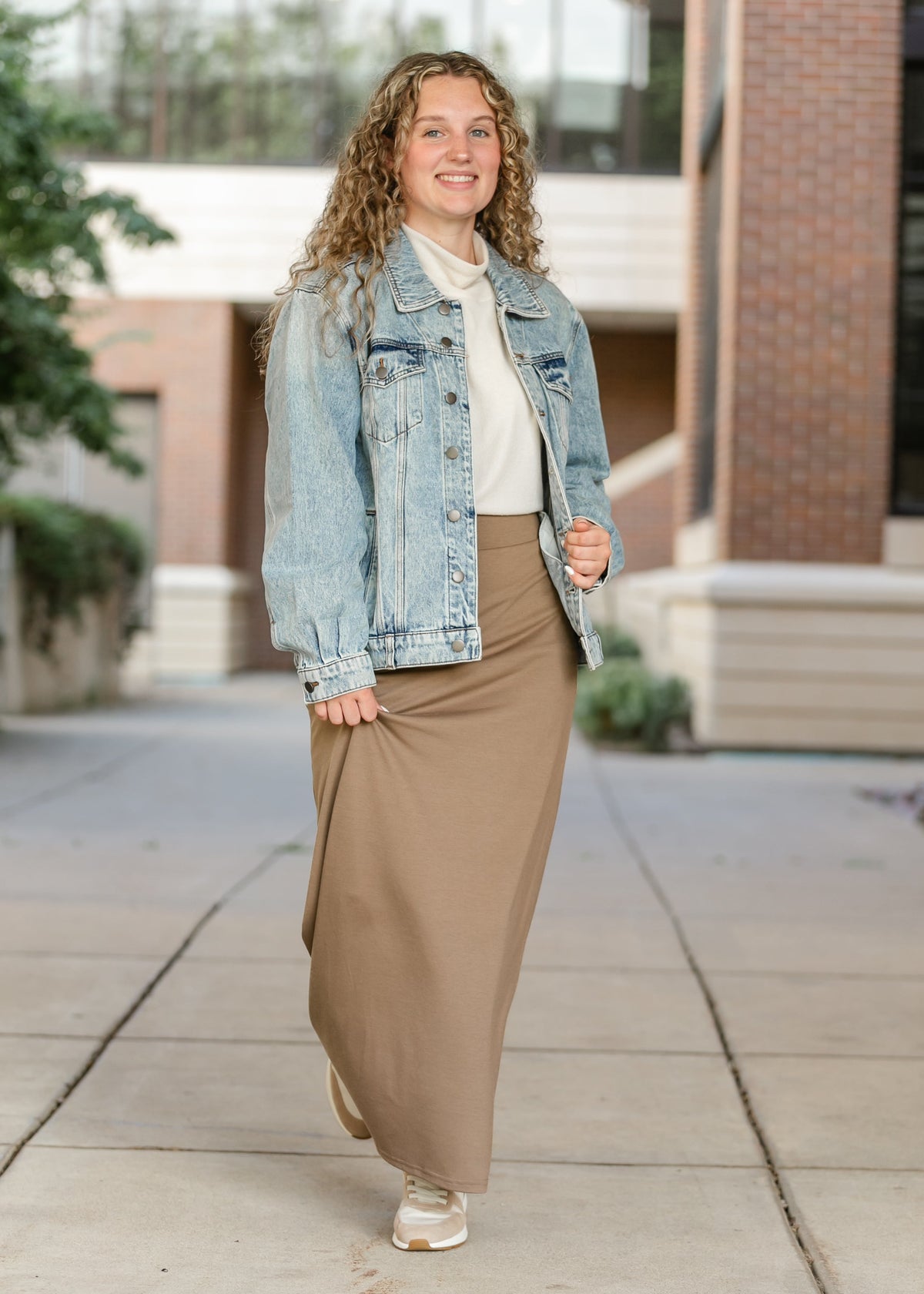 Clarise – Falda Maxi de Punto Premium