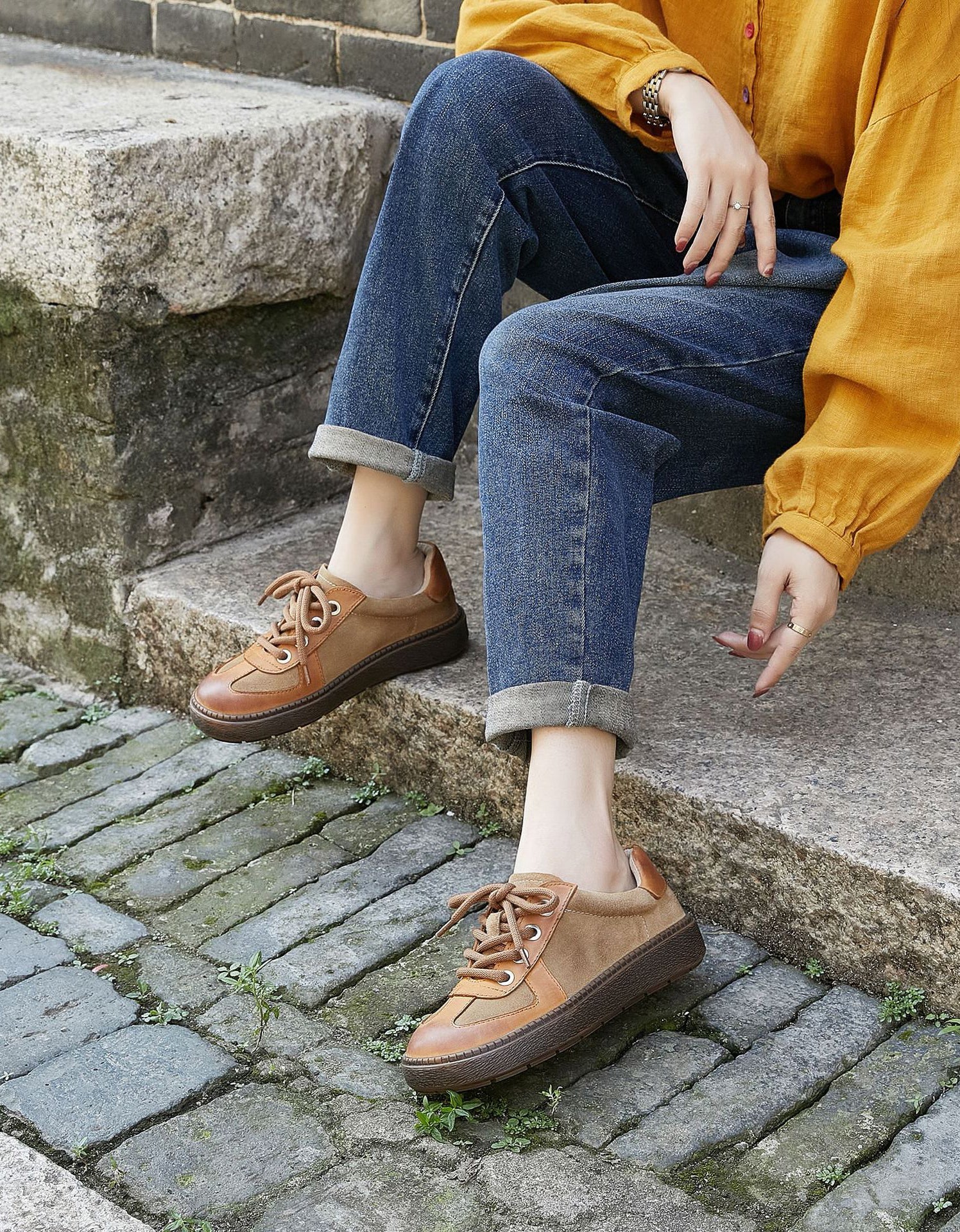 Elena - Zapatillas de Ante Cómodas