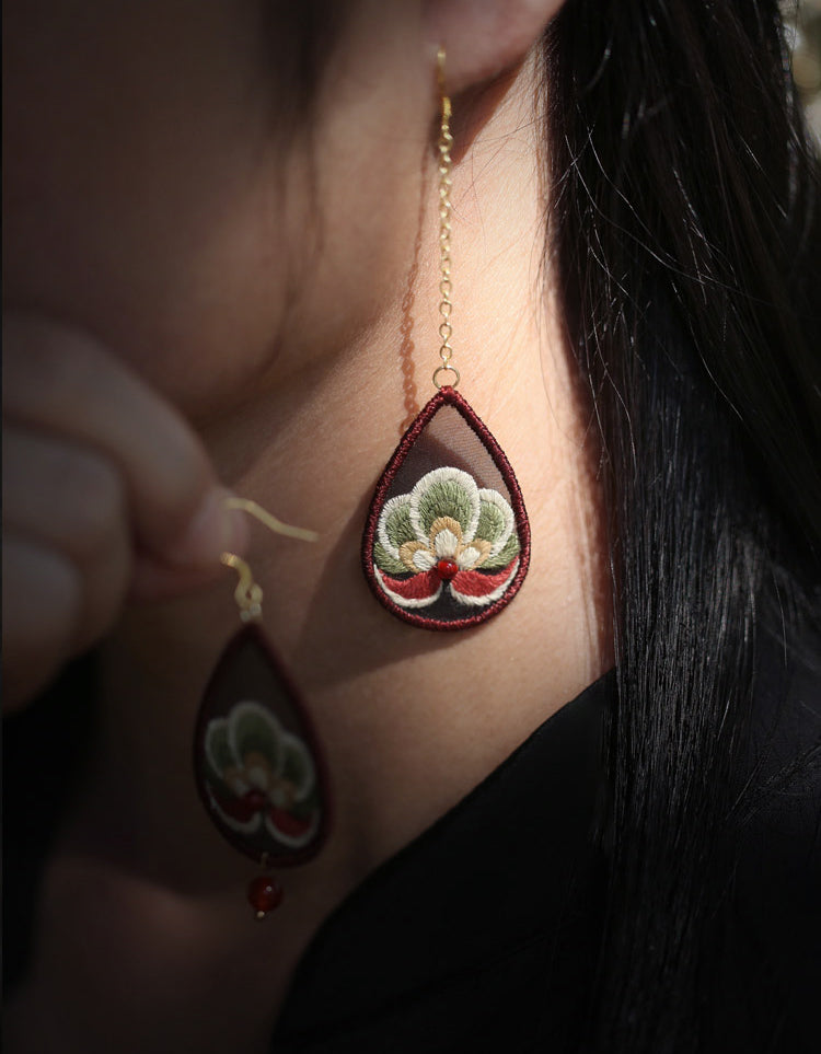 Lucía - Pendientes Bordados