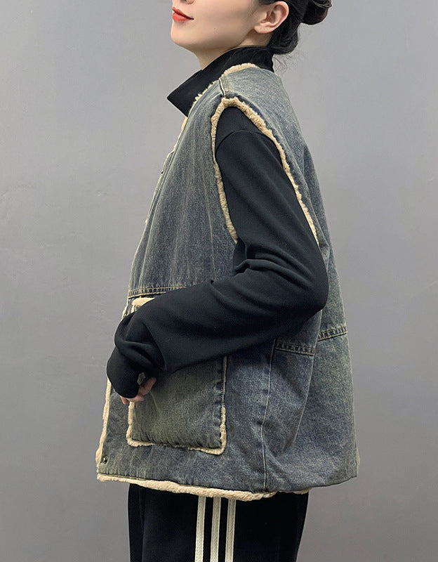 Luna - Chaleco Denim Reversible