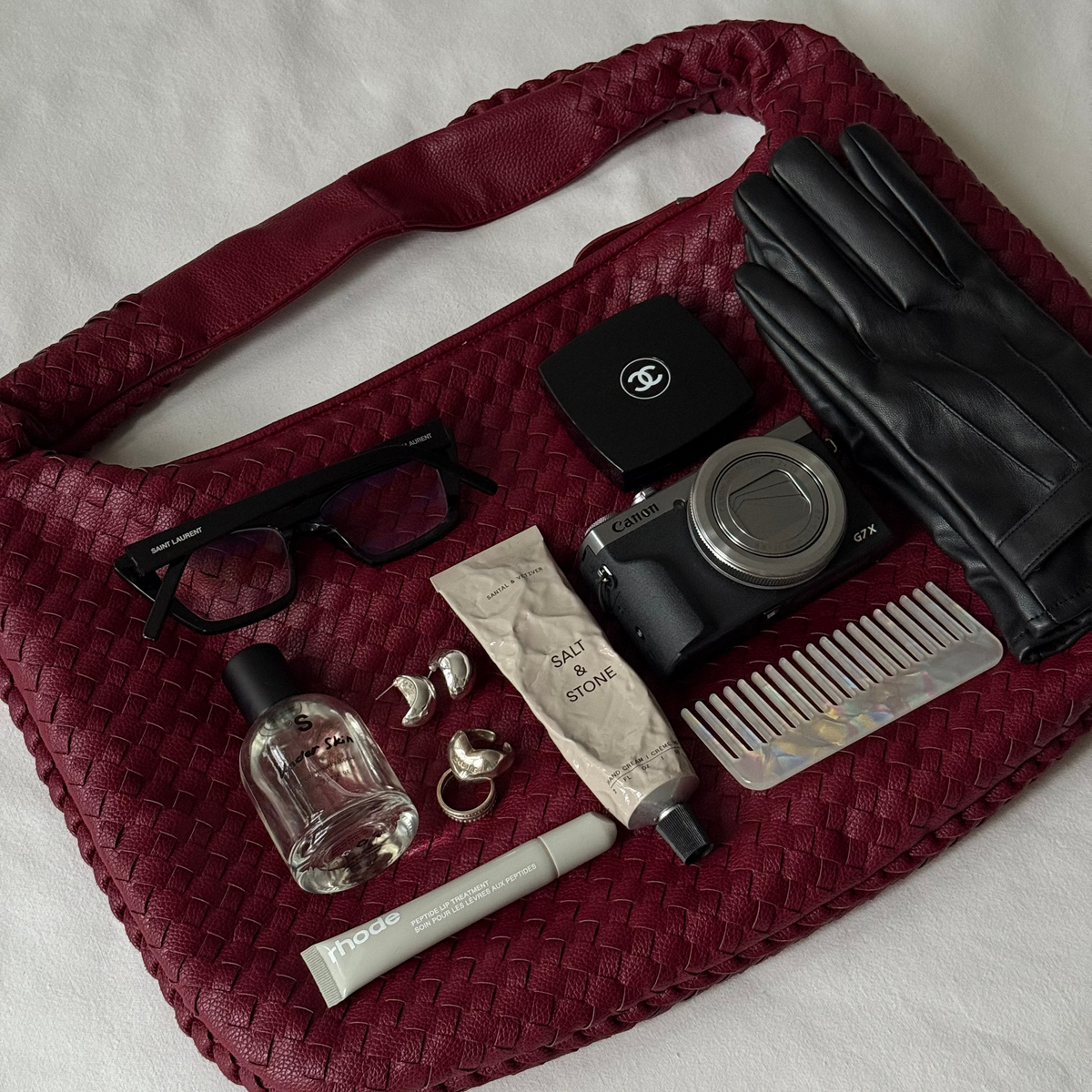 Oversize Trenzado | Bolso de hombro rojo