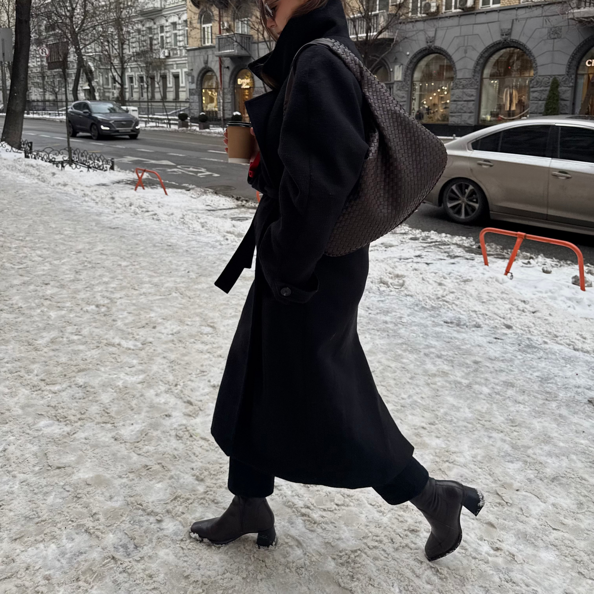 Oversize Trenzado | Bolso de hombro café