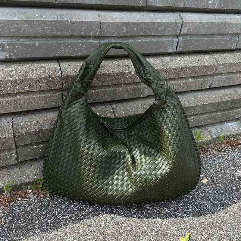 Oversize Trenzado | Bolso de hombro verde