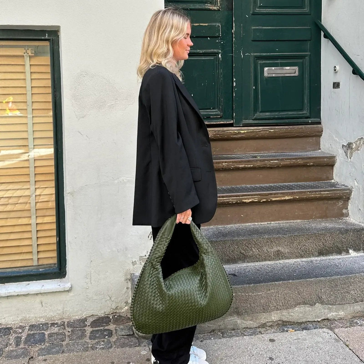 Oversize Trenzado | Bolso de hombro verde