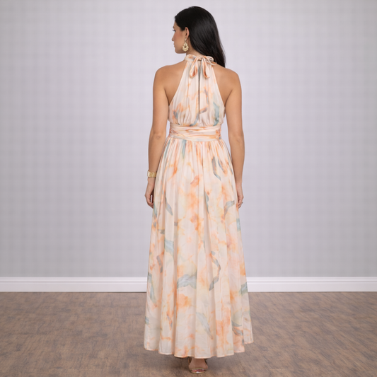Aurelia – Vestido Celeste Elegante