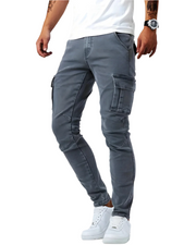 Marino – Pantalón Cargo Elástico Premium