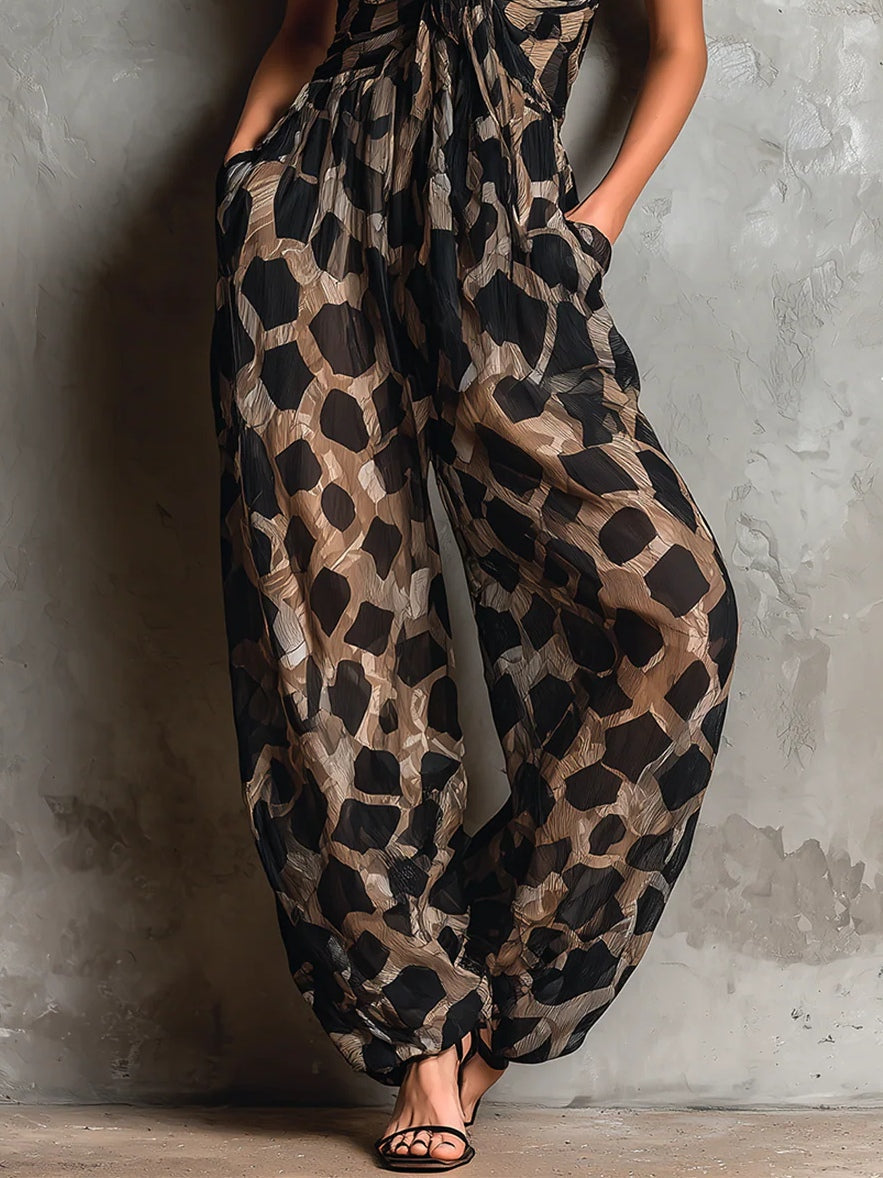 Mono Roberte — estampado animal con tirantes finos