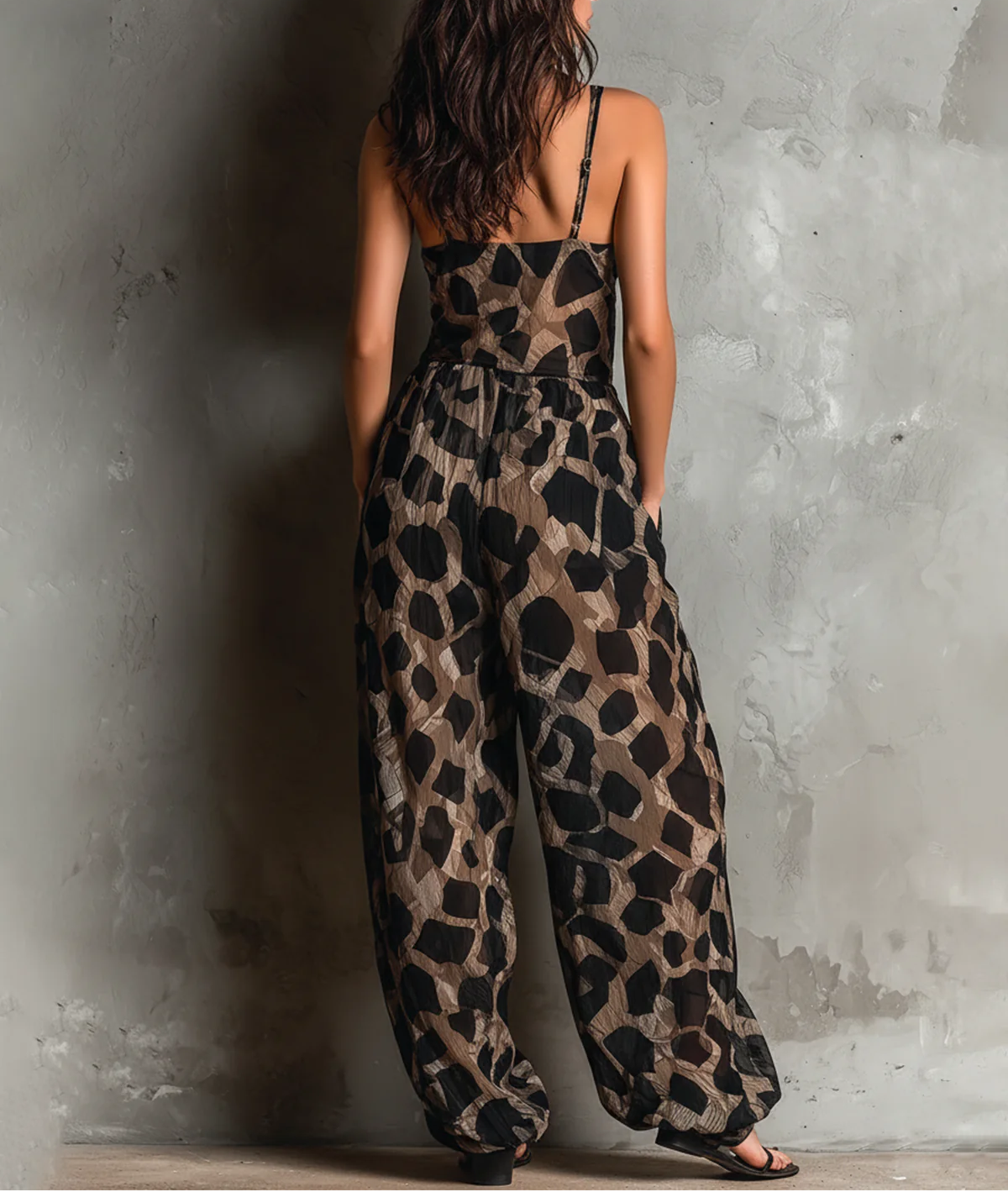 Mono Roberte — estampado animal con tirantes finos