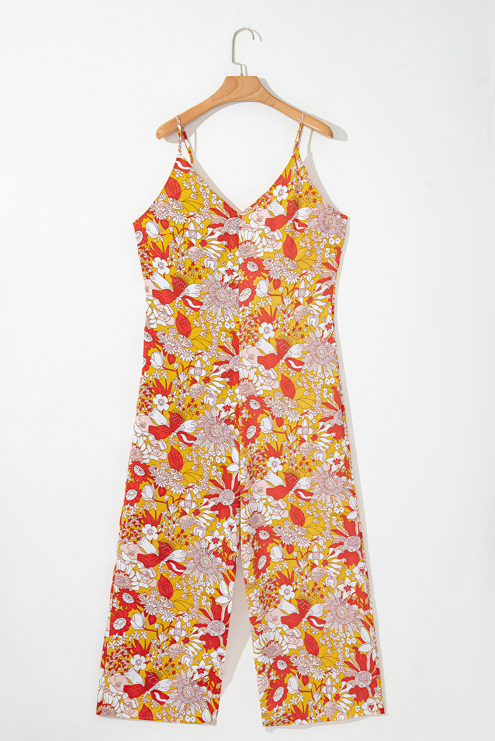 Valentina - Vestido Floral Largo Verano Naranja