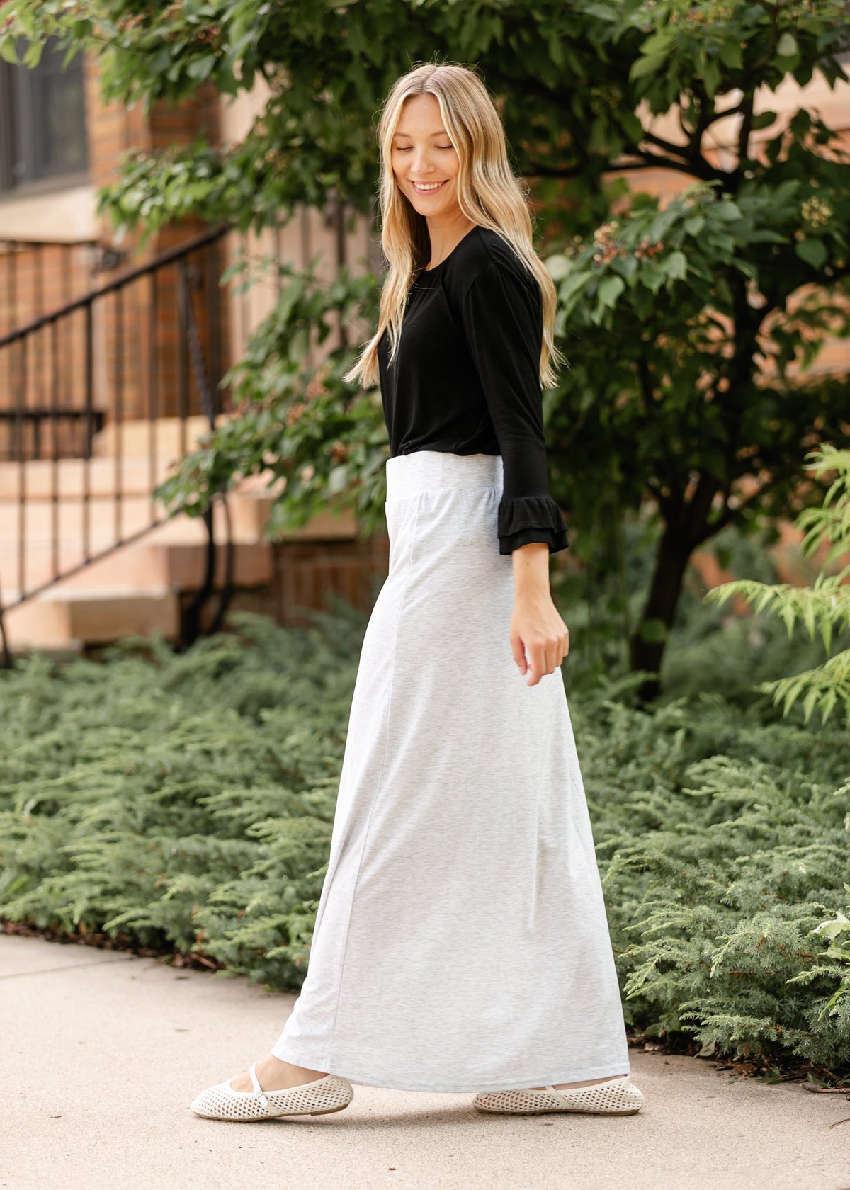 Clarise – Falda Maxi de Punto Premium