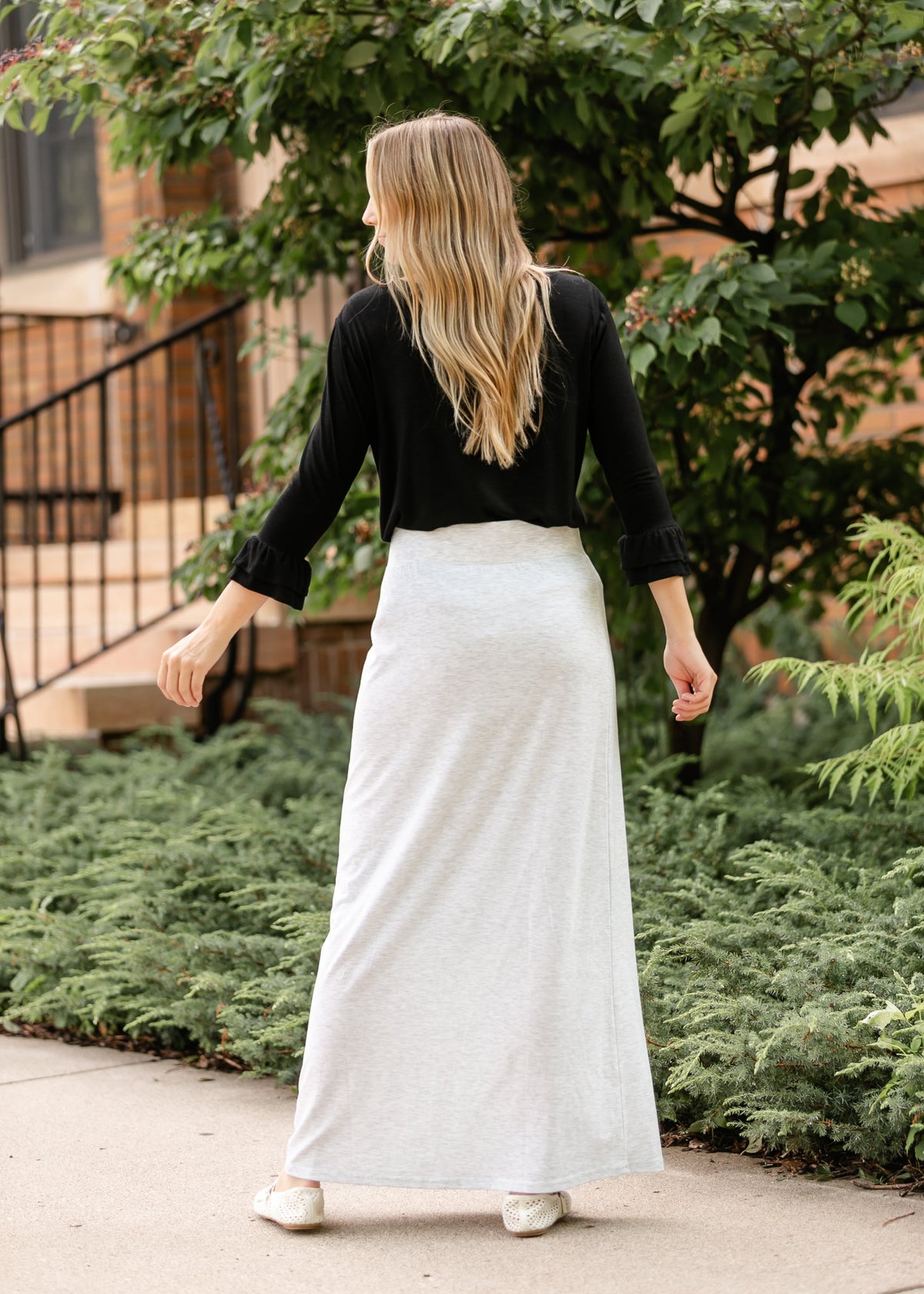 Clarise – Falda Maxi de Punto Premium