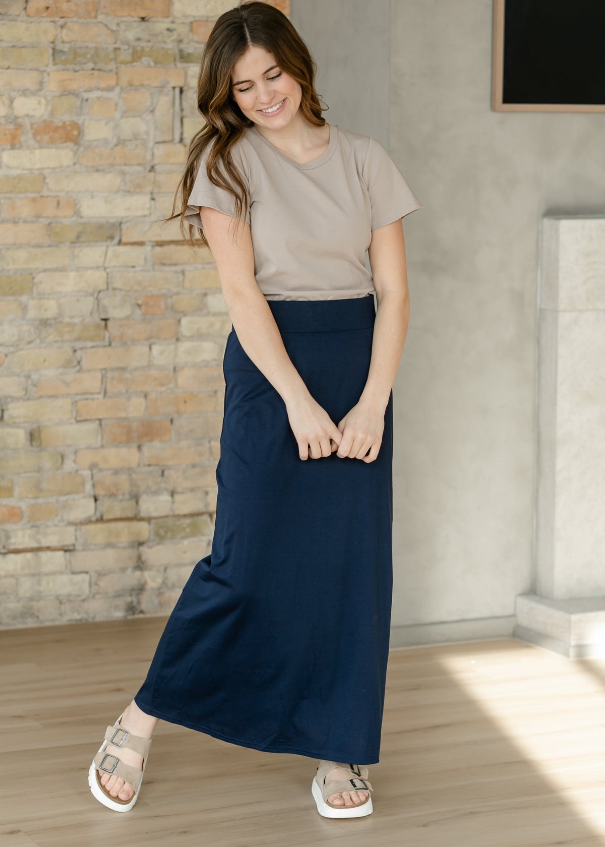Clarise – Falda Maxi de Punto Premium