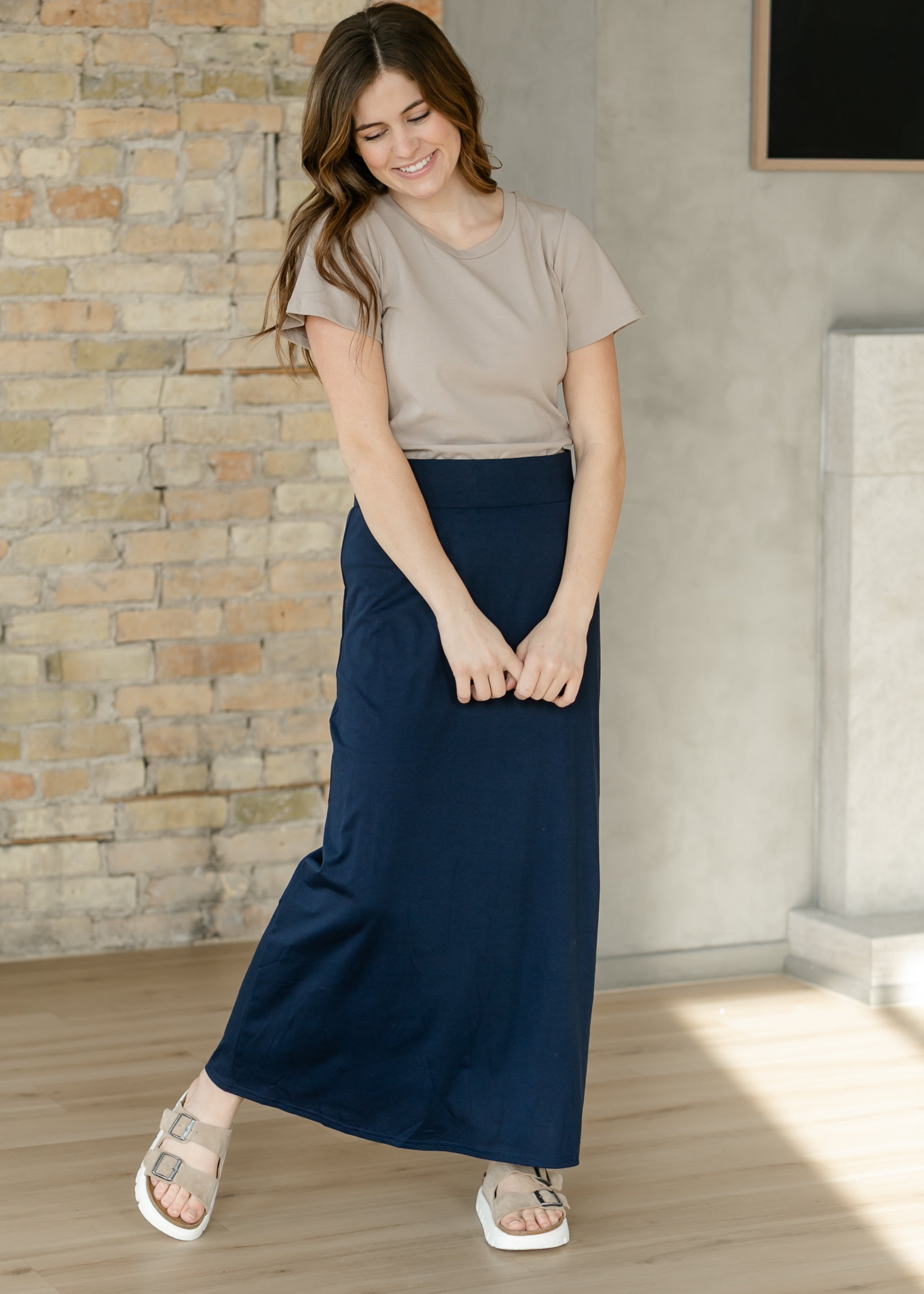 Clarise – Falda Maxi de Punto Premium