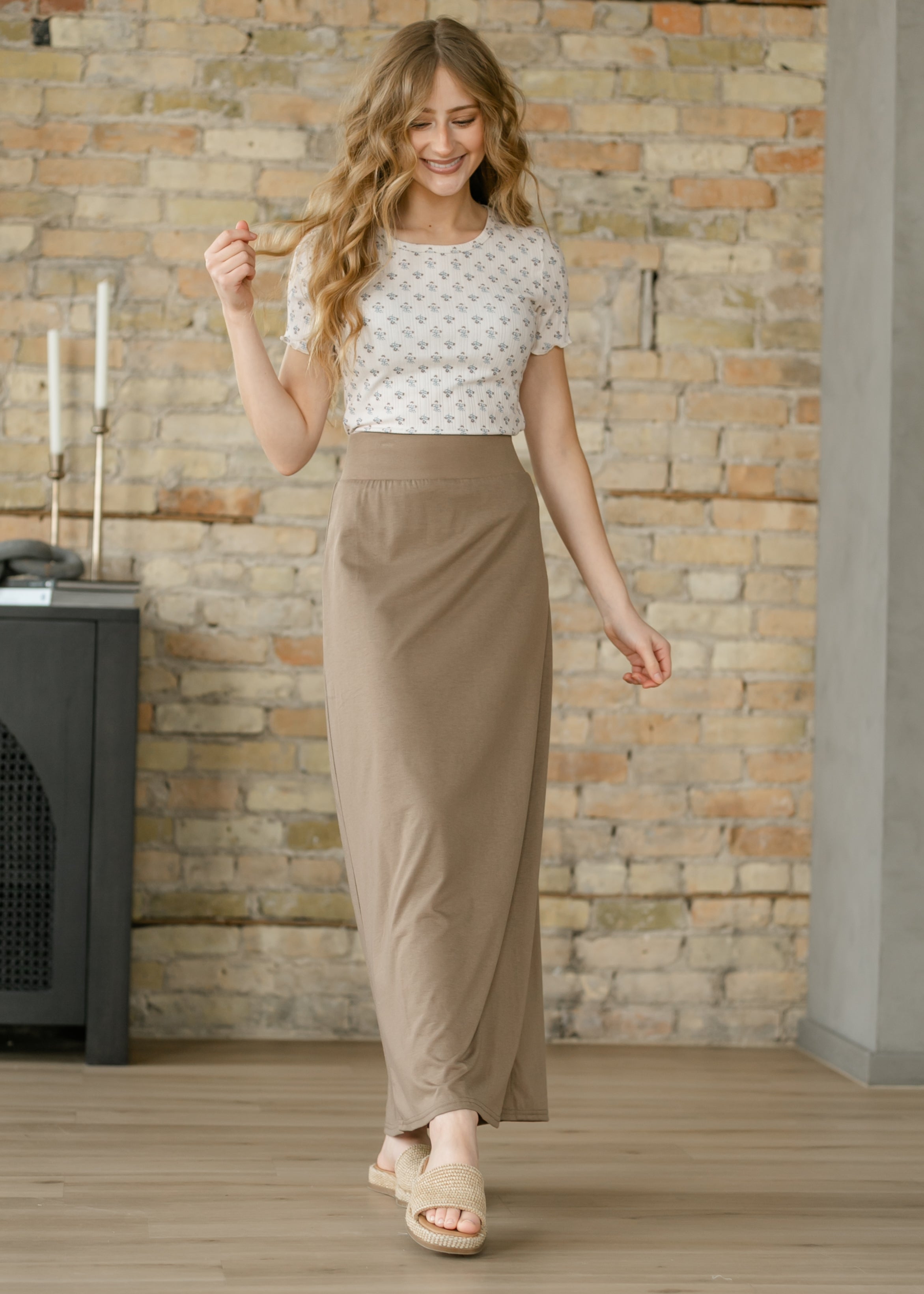 Clarise – Falda Maxi de Punto Premium