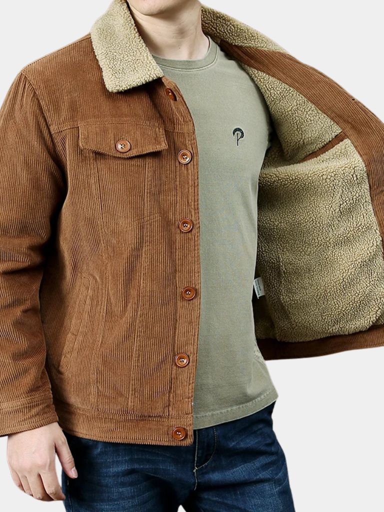 Tiago – Chaqueta de pana vintage minimalista