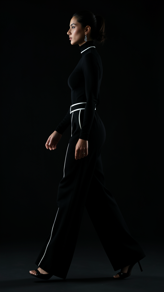 Milán - Conjunto Wide Leg con Ribete de Contraste