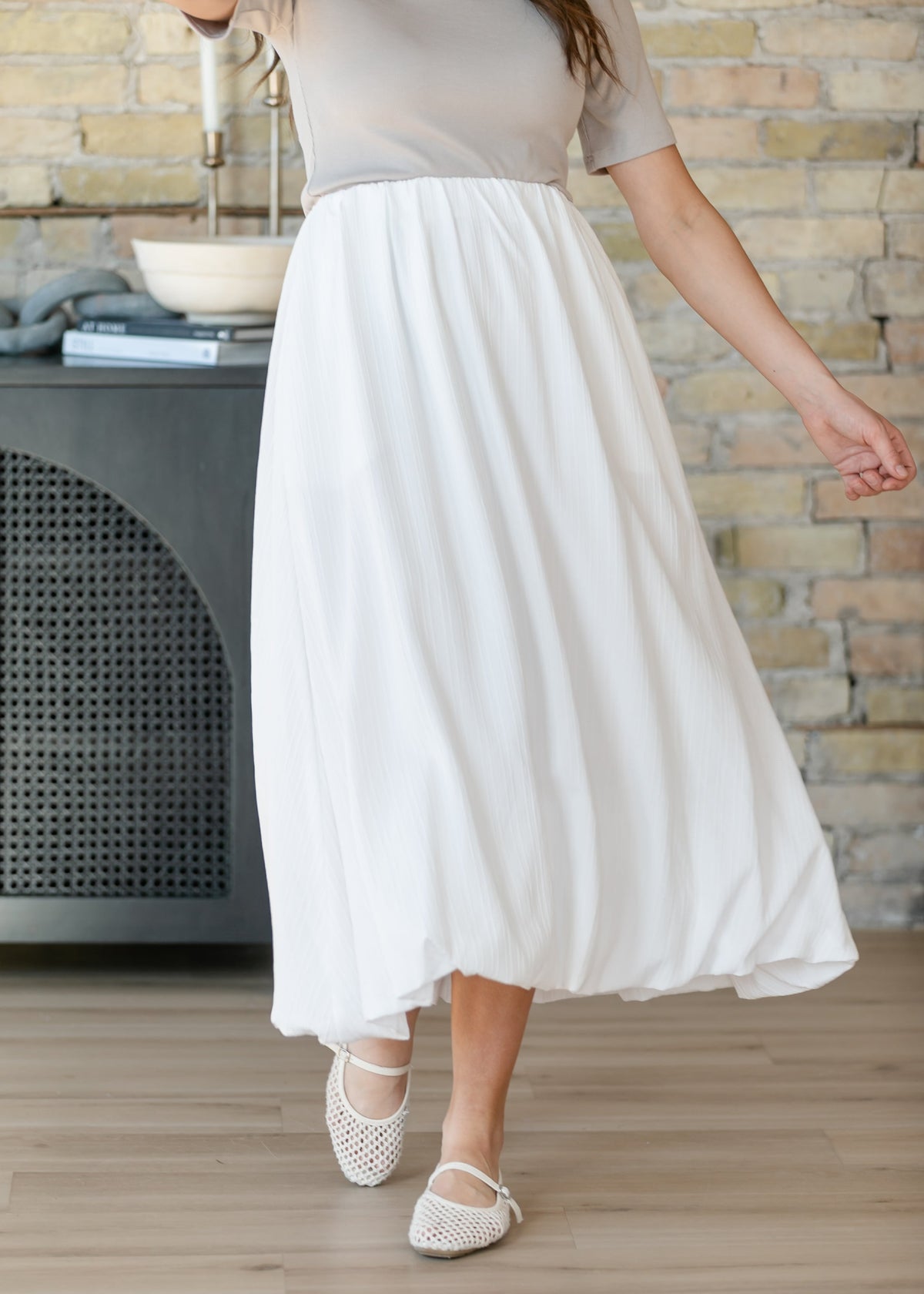 Valeria – Falda Maxi Fluida Estilo Bubble
