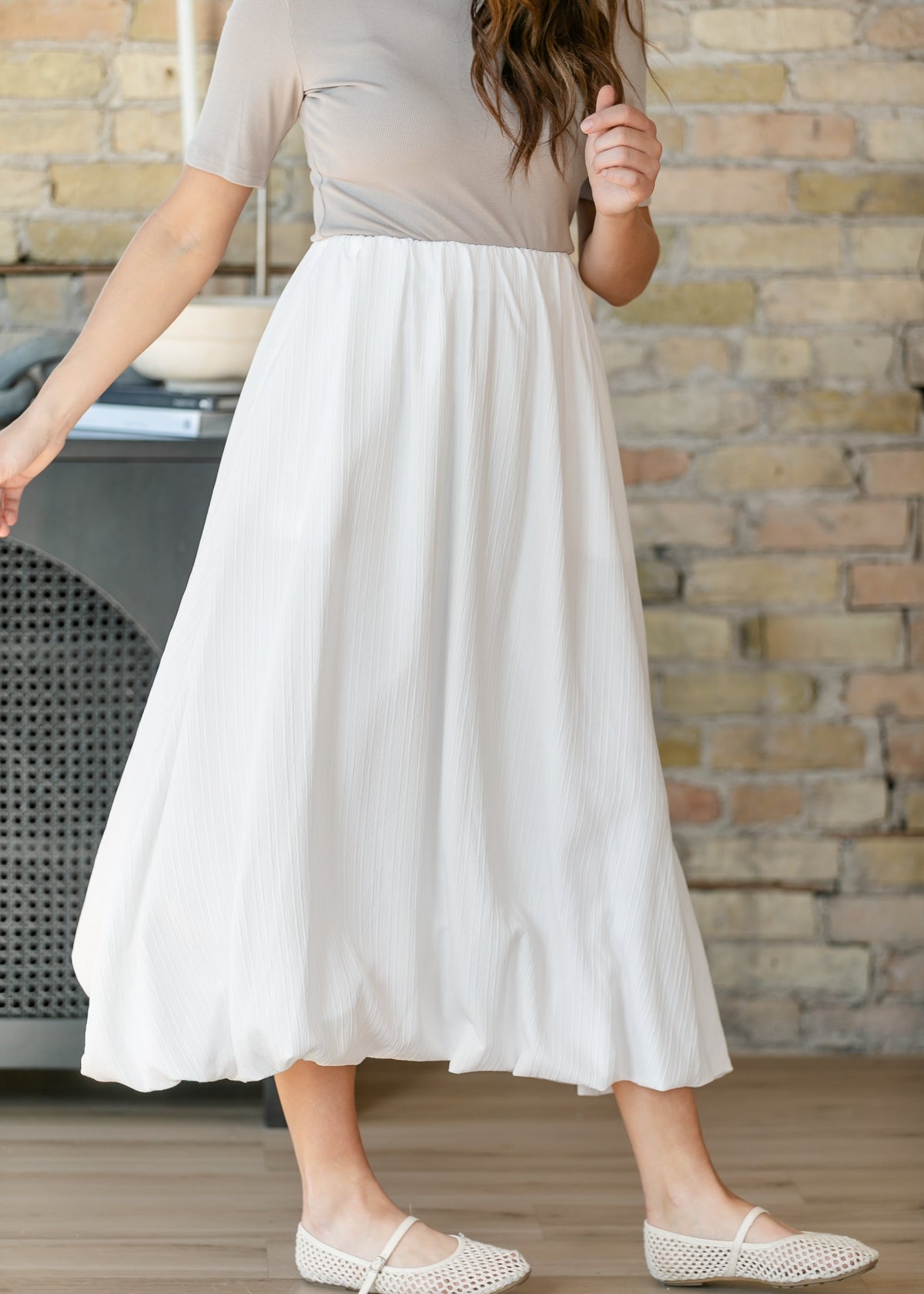 Valeria – Falda Maxi Fluida Estilo Bubble