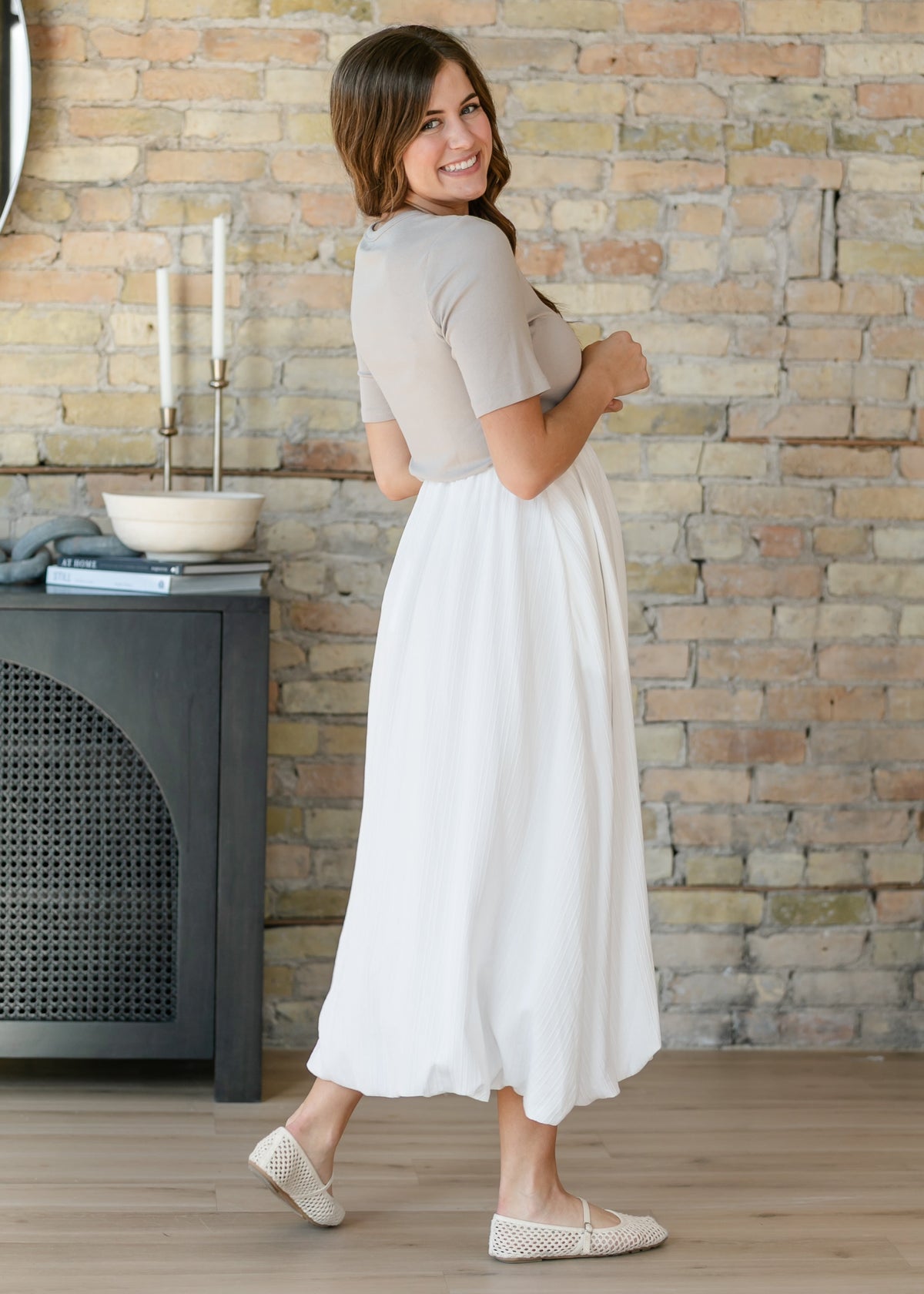 Valeria – Falda Maxi Fluida Estilo Bubble