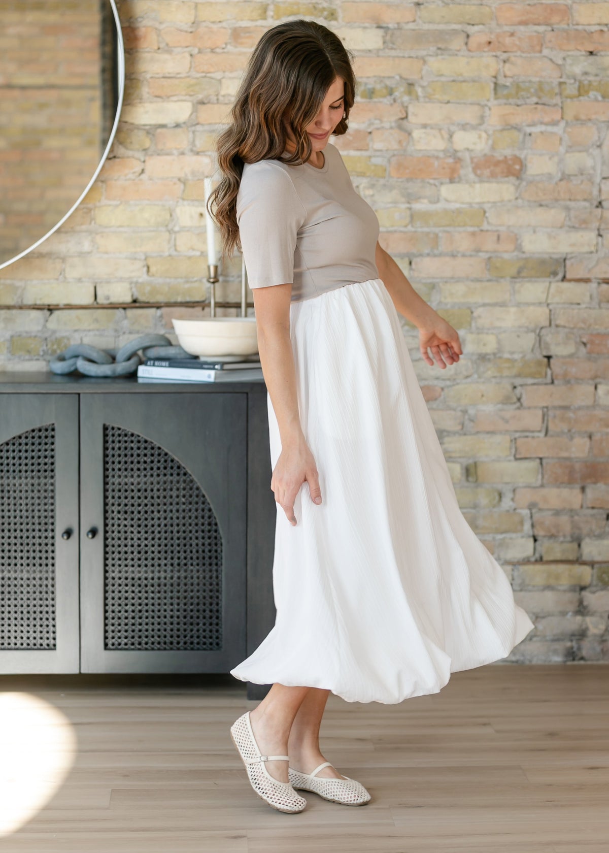 Valeria – Falda Maxi Fluida Estilo Bubble