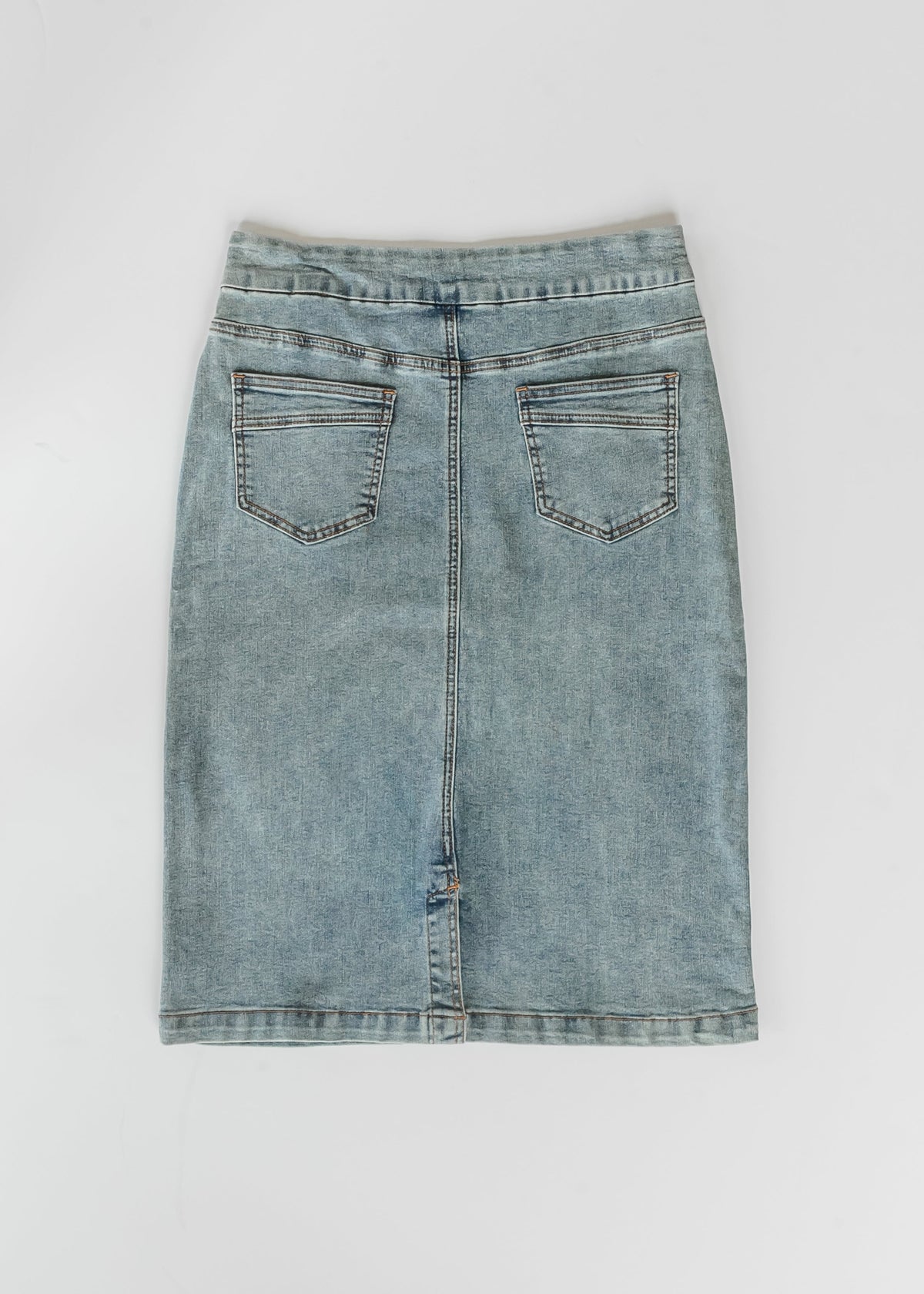 Sandra – Falda Midi Denim Clásica