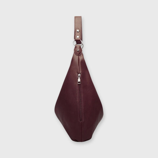 Cassie | Bolso de hombro retro rojo vino